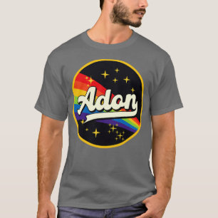 Camiseta Arcoiris Adon En El Espacio Estilo Vintage
