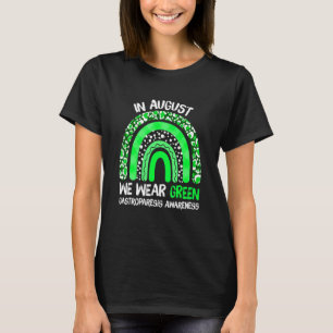Camiseta Arcoiris Agosto Usamos Gastroparesis Verde Awarene