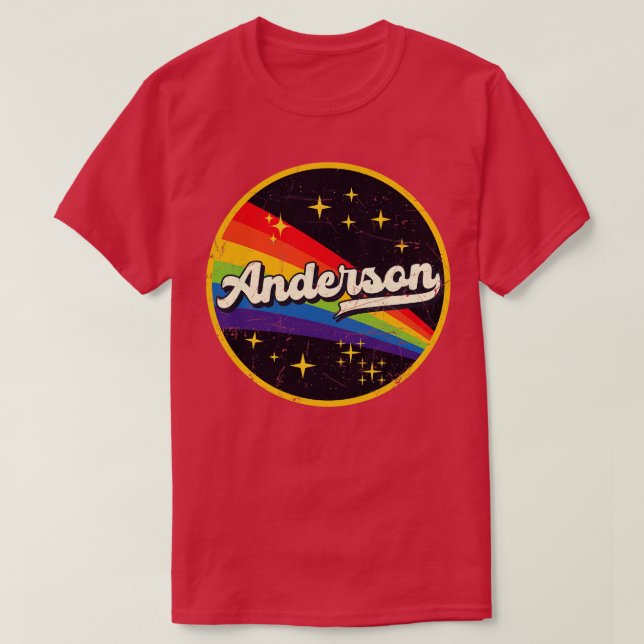 Camiseta Arcoiris Anderson en el espacio Estilo Grunge (Diseño del anverso)