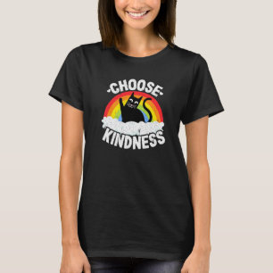 Camiseta Arcoíris Antibullying Paz Amable Hippy Gato Elige
