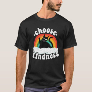 Camiseta Arcoíris Antibullying Paz Amable Hippy Gato Elige