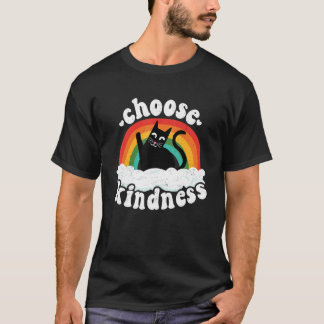 Camiseta Arcoíris Antibullying Paz Amable Hippy Gato Elige