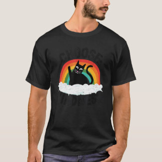 Camiseta Arcoíris Antiviolencia Elegir Gato Hippie Amable P