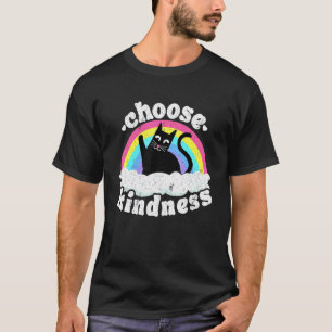 Camiseta Arcoíris Antiviolencia Paz Amable Hippy Gato Elige
