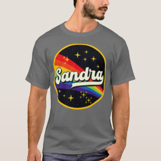 Camiseta Arcoiris arenoso en estilo vintage espacial