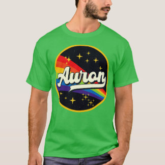 Camiseta Arcoiris Auron en el espacio al estilo de vintage
