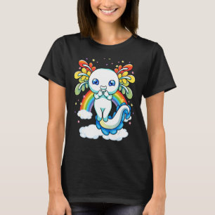 Camiseta Arcoiris Axolotl Mascota de animales anfibios Axol