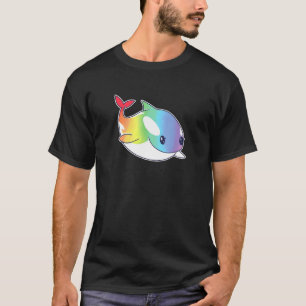Camiseta Arcoiris Ballena Pared bebé ballena ballena joroba