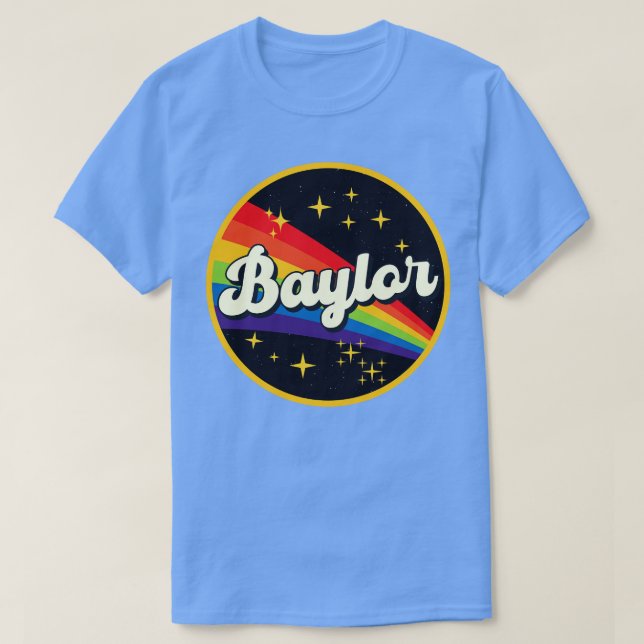 Camiseta Arcoiris Baylor en estilo de cosecha espacial (Diseño del anverso)