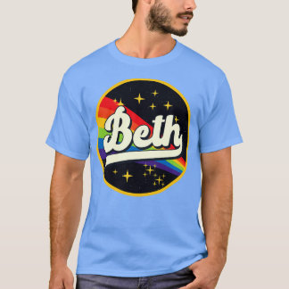Camiseta Arcoiris Beth en estilo de vintage espacial