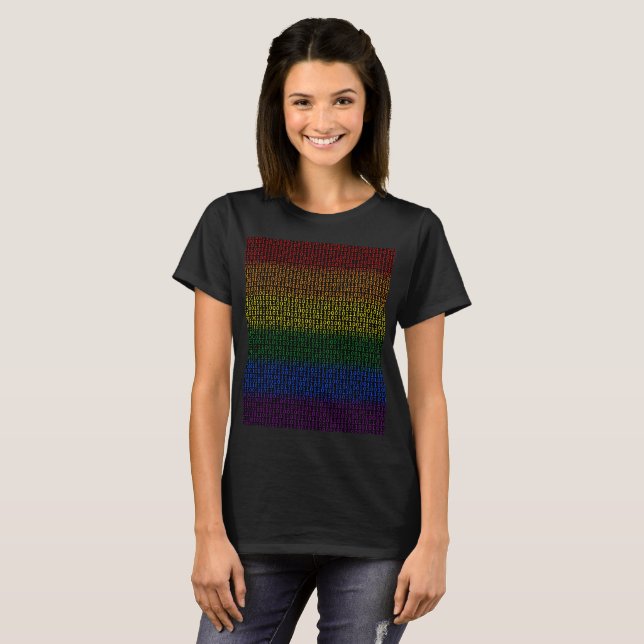 Camiseta Arcoiris binario (Anverso completo)