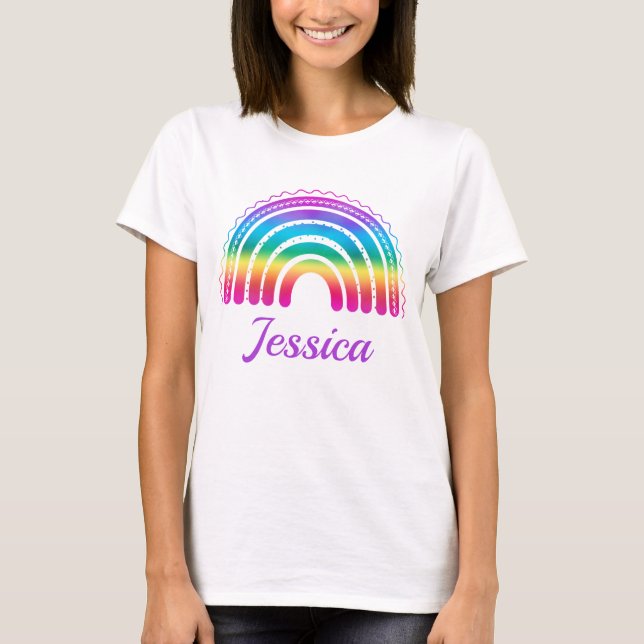 Camiseta Arcoíris Boho Colorido (Anverso)