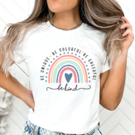 Camiseta Arcoiris boho, sé positivo e inspiración