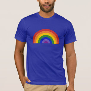Camiseta Arcoíris Brillante en Orgullo LGBT Azul