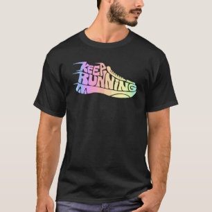 Camiseta Arcoiris brillante retro siguen cortando corredora