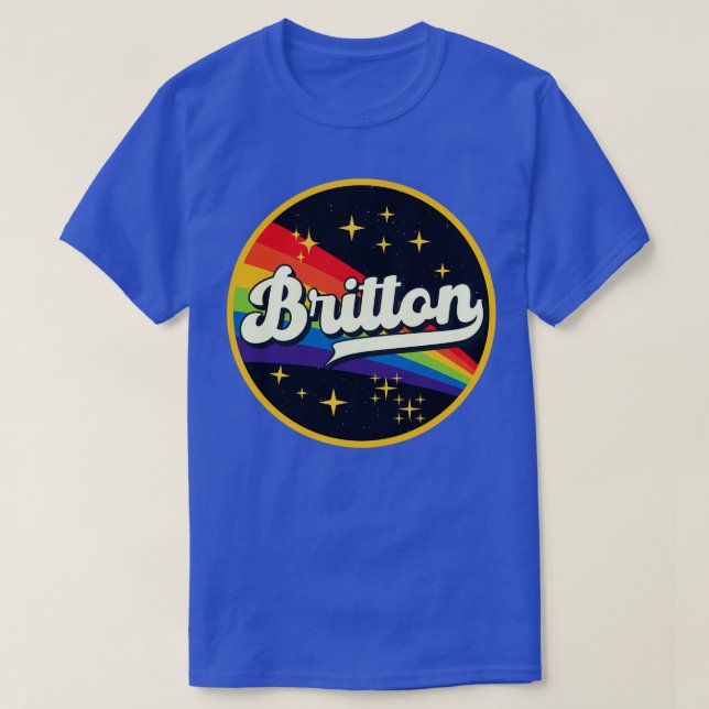 Camiseta Arcoiris Britton en el espacio Estilo de la cosech (Diseño del anverso)