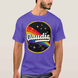 Camiseta Arcoiris Claudia en estilo de cosecha espacial