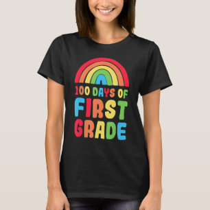 Camiseta Arcoiris colorido 100 Días De Primer Grado De S