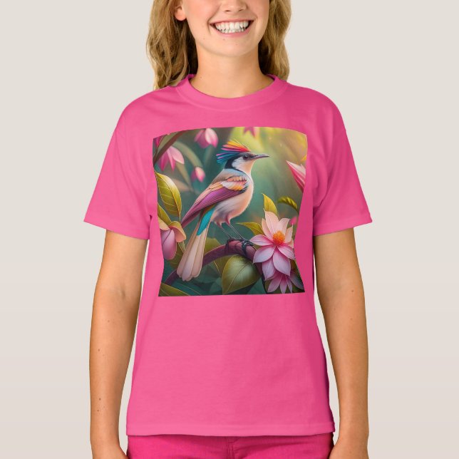 Camiseta Arcoiris con crema Jay Fantasy Bird (Anverso)