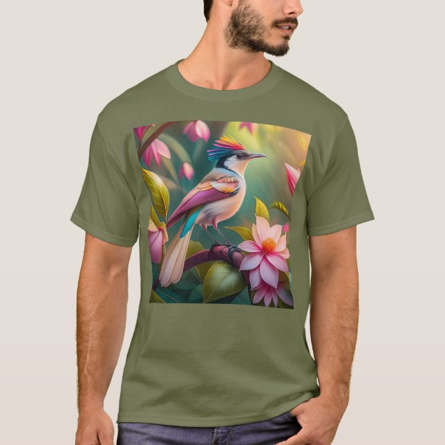 Camiseta Arcoiris con crema Jay Fantasy Bird (Anverso)