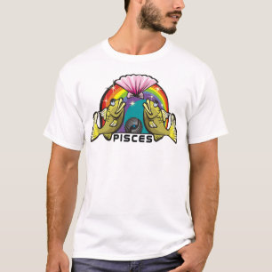 Camiseta Arcoiris con peces piscis de los años 1980