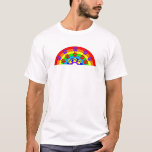 Camiseta Arcoiris con pinturas de perros