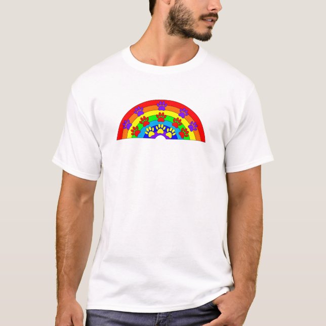 Camiseta Arcoiris con pinturas de perros (Anverso)
