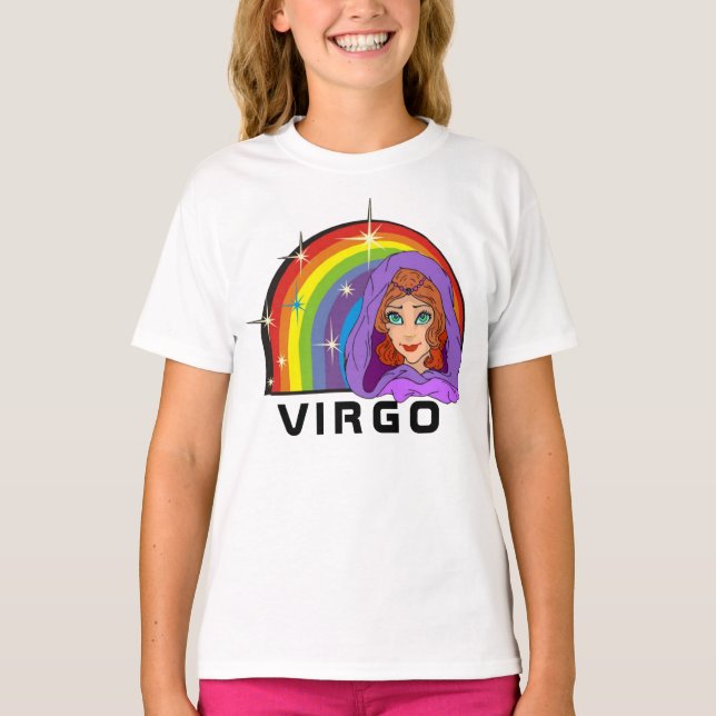 Camiseta Arcoiris con virgo en los años 80 (Anverso)