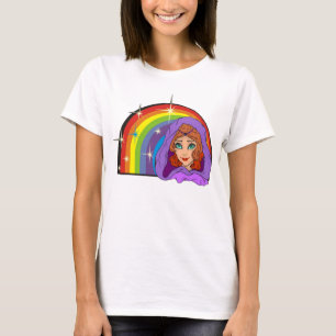 Camiseta Arcoiris con virgo en los años 80