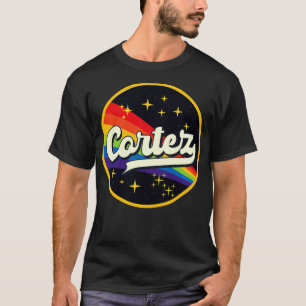 Camiseta Arcoiris Cortez en estilo de vintage espacial