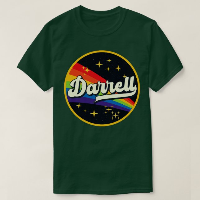 Camiseta Arcoiris Darrell En El Espacio Estilo Vintage (Diseño del anverso)