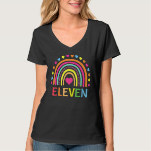 Camiseta Arcoiris de 11 años 11 cumpleaños para niños Chica