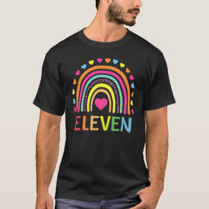 Camiseta Arcoiris de 11 años 11 cumpleaños para niños Chica