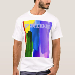 Camiseta Arcoíris de acuarela cepillada LGBT de PixDezines