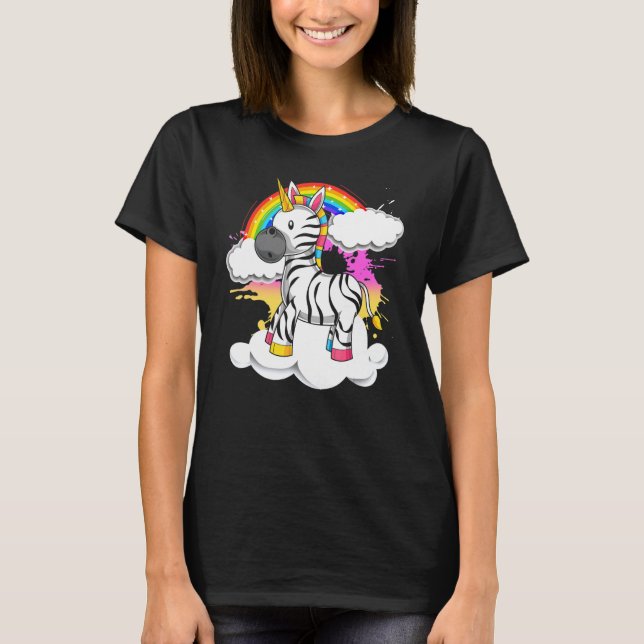 Camiseta Arcoiris de África Zebracorn Magia Unicornio Ze (Anverso)