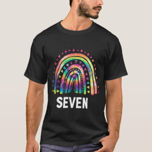 Camiseta Arcoiris de aguijón de siete años 7 cumpleaños