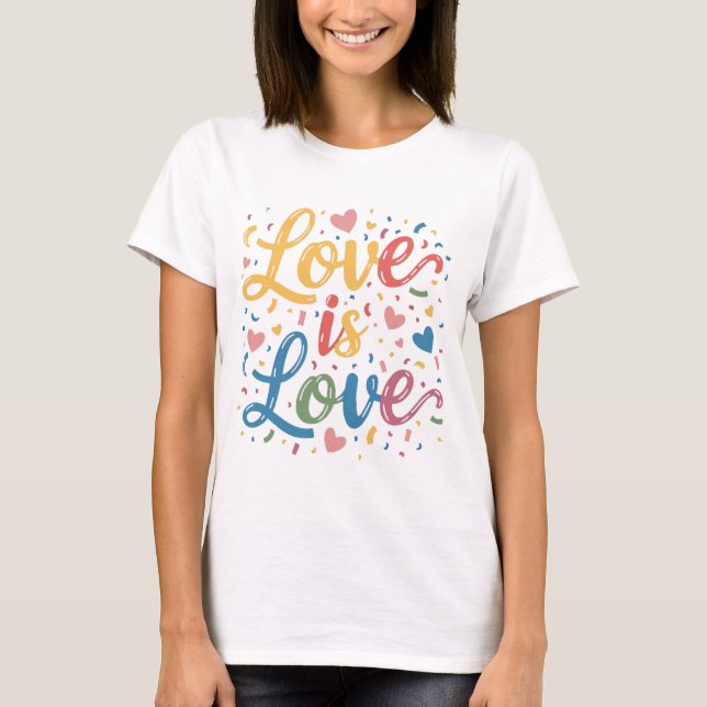 Camiseta "Arcoiris de amor" (Anverso)