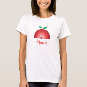 Camiseta Arcoiris de Apple roja, mamá