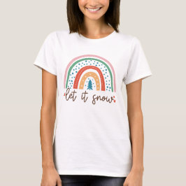 Camiseta Arcoiris de Boho "Let It Snow" |