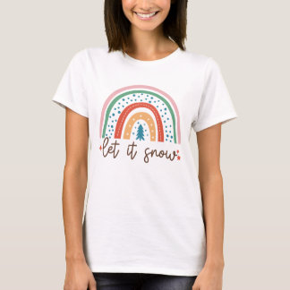 Camiseta Arcoiris de Boho "Let It Snow" |