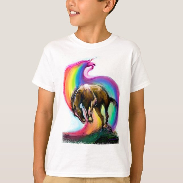 Camiseta Arcoiris de Bronco Unicornio (Anverso)