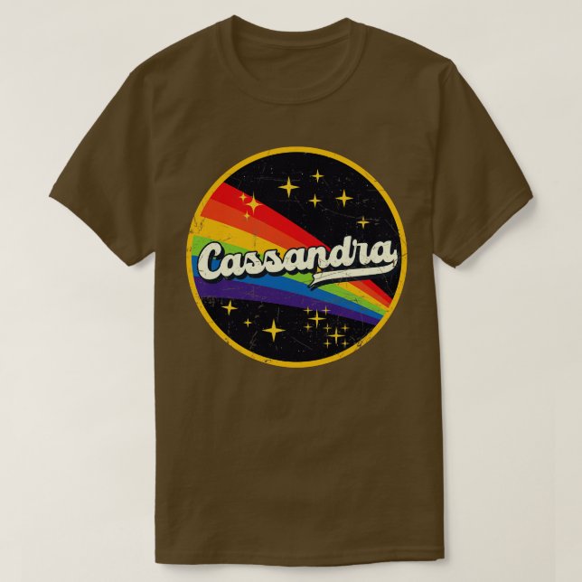 Camiseta Arcoiris de Cassandra en el espacio en estilo grun (Diseño del anverso)