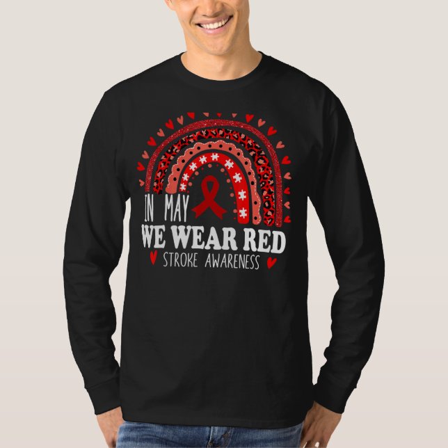 Camiseta Arcoiris De Cinta En Mayo Usamos Conciencia Sobre  (Anverso)