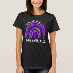 Camiseta Arcoiris De Cinta En Mayo Usamos Lupus Awarene Púr