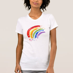 Camiseta Arcoiris de color de agua