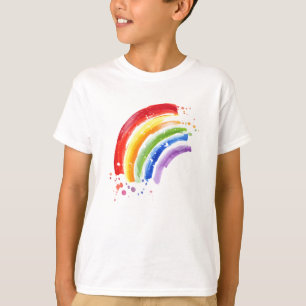 Camiseta Arcoiris de color de agua