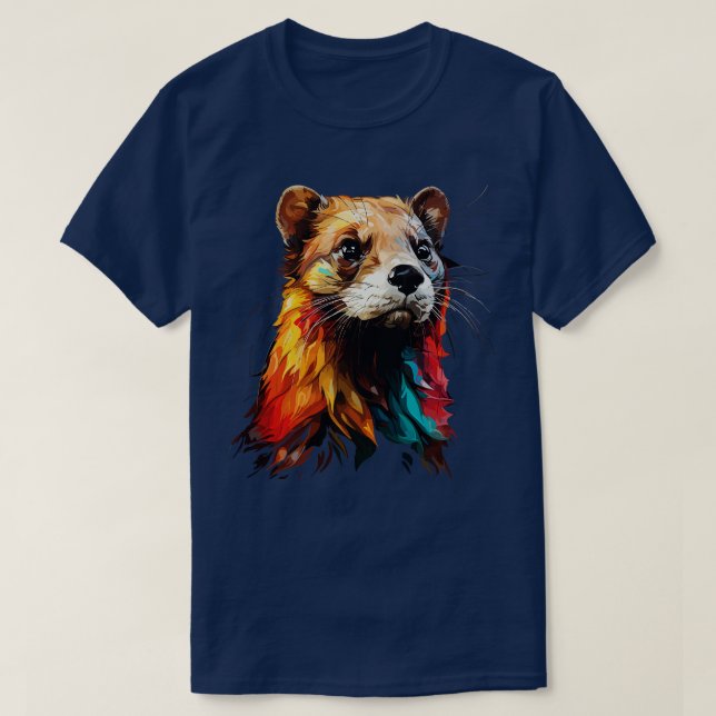 Camiseta Arcoíris de Comadreja (Diseño del anverso)