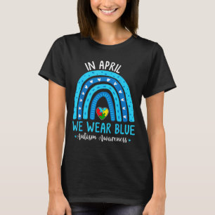 Camiseta Arcoíris de concienciación sobre el autismo en abr
