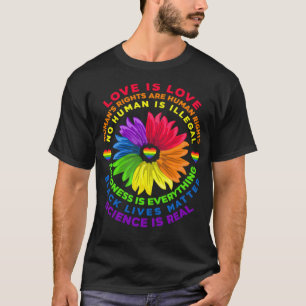Camiseta Arcoiris de derechos humanos LGBT - escala estánd