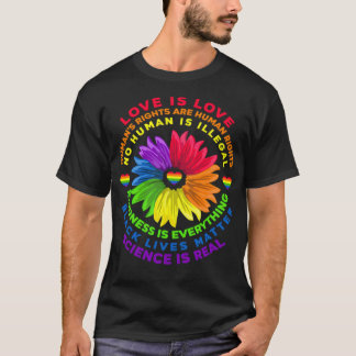 Camiseta Arcoiris de derechos humanos LGBT - escala estánda